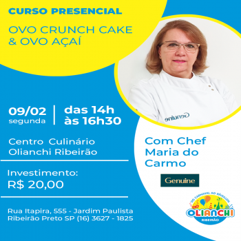 Curso Presencial Genuine - Ovo Crunch Cake + Ovo Açaí
